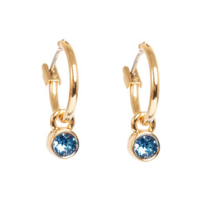 Oorbel - Crystal Hoops Mini - Denim Blue