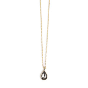 Ketting - Sparkling Drops - Grijs/Zwart