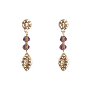 Oorbel - Bohemia - Burgundy